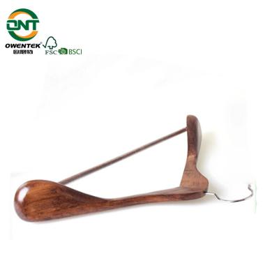 China Wholesale CLASSIC Wooden Suit Hanger Luxury Wooden Coat Suit Hangers for sale