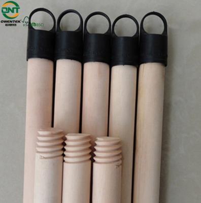 China Smooth Machine Making Round Wooden Push Broom Escobas Stick Handle for sale