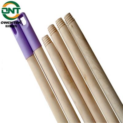 China Factory Wholesale Free Sample Home Soft Wood Machine Made Broom Stick Flower Broom Stick Broom Cleaning Wooden Handle for sale