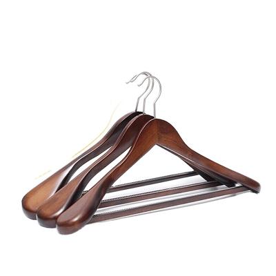 China High Quality Strong Luxury Wooden Coat Hanger Wide Shoulder Coat Hangers for sale