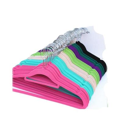 China Minimalist Full Cabinet Slim Ultra No Slip Velvet Suit Hangers Colorful for sale