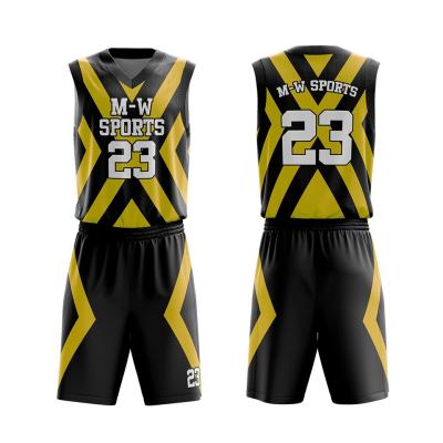 China Breathable Free Basketball Jersey Custom Design Color And Pattern Basketball Uniforms Sublimation Basketball Wear for sale