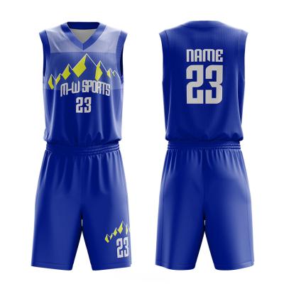 China Latest Breathable Mens Basketball Jersey Sports Jersey Set Comfortable Basketball Wear for sale