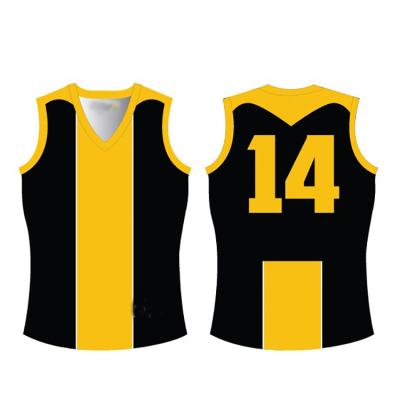 China Breathable Custom Reversible AFL Tank Top Design Sublimation AFL Tank Tops for sale