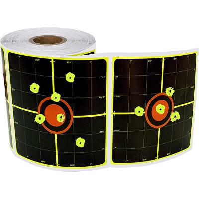 China Self-adhesive Practice Shooting Targets Splatter Visual Reactive Targets Return Paper Sticker Target With Patch Pistol Bb Gun Rifle for sale