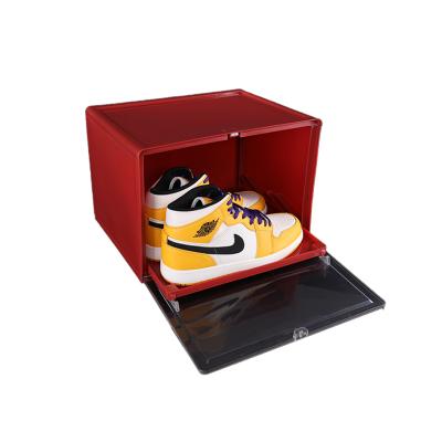 China Hot workable Amazon new design AJ shoe storage box sneaker shoe box sliding bottom shell shoe case aj for sale