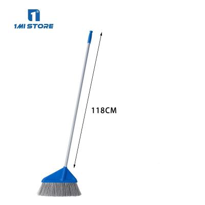 China Durable long handle plastic brooms for sweeping rags and hairs, durable high quality brooms with metal handles for sale