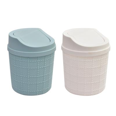 China Viable Multifunctional Bedside Table Trash Can With Lid Mini Plastic Trash Can Environmental Protection for sale