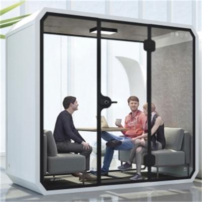 China Office Adjustable Soundproof Booth Indoor Outdoor Acoustic Meeting Booth(Other) Meeting Booth With Furniture Ventilation System Office Pod for sale