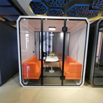 China Office Adjustable Modern Pod Soundbox Private Work(Other) Box Easy Install Office Booth Eco-Friendly Gathering Soundproof Pod for sale