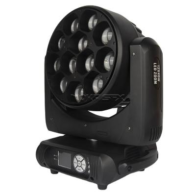 China Popular Led Sports Stadiums Hotel Office Manufacture Factory New Stage Lights 12x40W 3 In 1 RGB Led Moving Head Laser Lights for sale