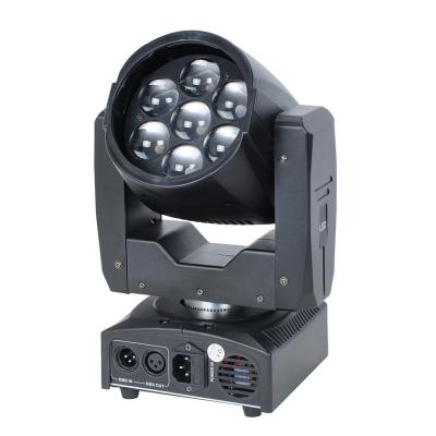 China With Focusing Effect Mocha Party Stage Light RGBW LED 7x12w Zoom Wash Led Moving Head With Focusing Effect, Dye And Beam Effect for sale