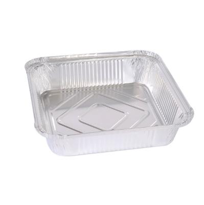 China 8011 Disposable Food Wrapping Aluminum Foil Baking Container With Color Cardboard Lid for sale