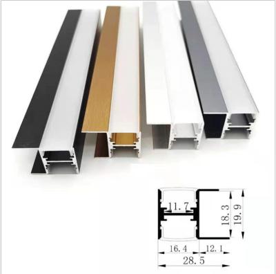 China Aluminum alloy linear inground lights recessed floor led aluminum profile with seamless for sale