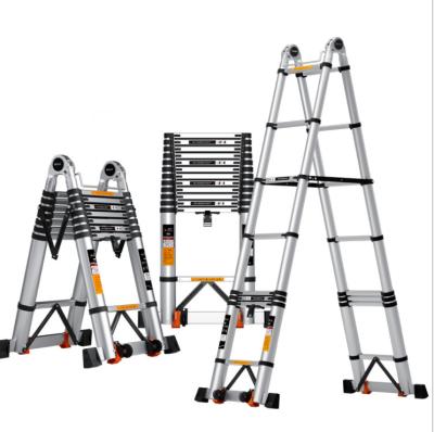 China Aluminum Herringbone Telescopic Ladders Multi Function Alloy Lifting Folding Ladder for sale