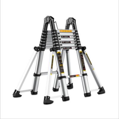 China Zhongwang Folding Ladders thickened aluminum alloy retractable folding herring ladder. for sale