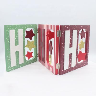 China Europe Personalized Wooden Picture Frame Three Fold Hinged Wooden Photo Frame for sale