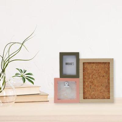 China Wholesale Home Deco Wooden Picture Frame Collage Photo Frame With Cork Board Frame For Home Decoration for sale