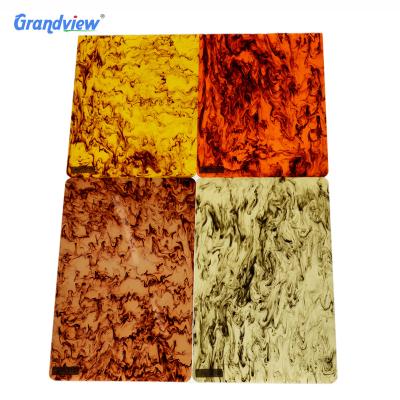 China Pattern Acrylic Stone Marble Design Artificial Flower Wooden Acrylic Sheet for sale