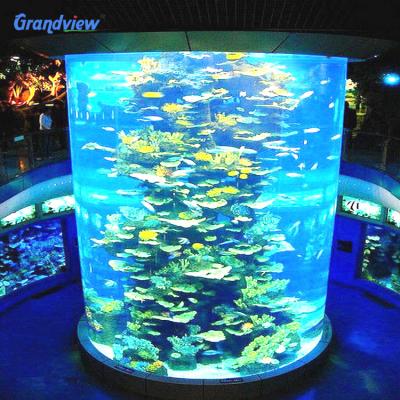 China Custom Acrylic Glass Tube Swimming Pool Large Fish Tank for sale