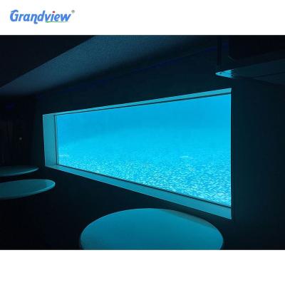 China Customized Sustainable Lucite Giant Acrylic Circular Fish Tank For Exhibition for sale