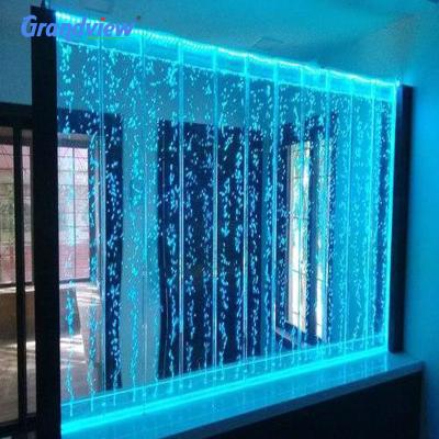 China Traditional Chinese Grandview Acrylic Factory Customized Size Acrylic Frame Multi Color Led Water Bubble Wall for sale