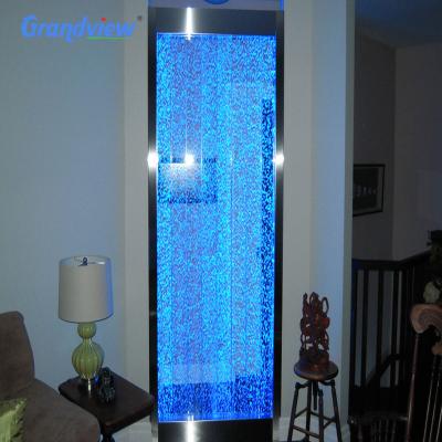 China American style wholesale factory glass fountain led waterfall panel acrylic water bubble bar counter for sale