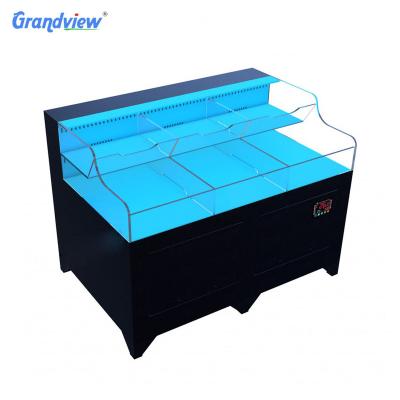 China Viable Restaurant Fresh Live Seafood Display Glass Fish Tank Crate for sale