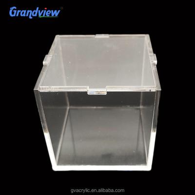 China Acrylic Clear Transparent Acrylic Square Rectangular Round Gift Boxes For Cakes With Lid for sale