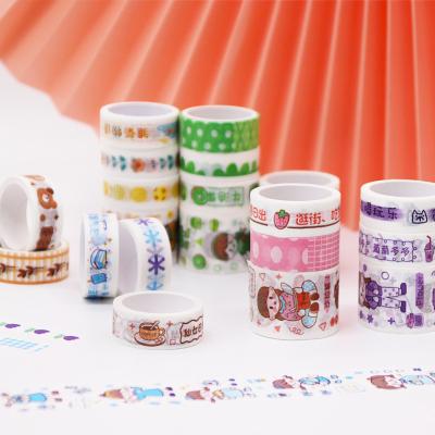 China 2022 New Japanese Cartoon Girl Kawaii Tape Set Stationery Waterproof Decorative Tape for sale