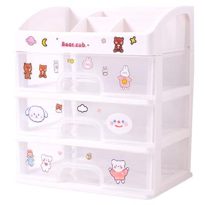 China Schools & Drawer Creative Desktop Storage Box Strip Stationery Offices Cosmetic Storage Box for sale