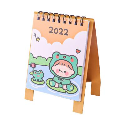 China 2022 New Spiral Cartoon Animal Calendar Kawaii Mini Calendar Desk Office Desk for sale