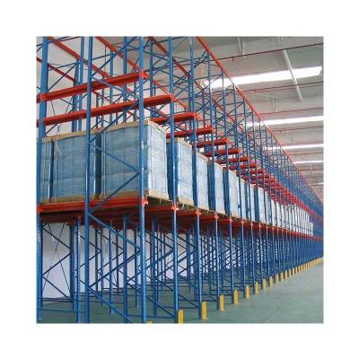 China Corrosion Protection Electro Galvanized Heavy Duty Drive In Pallet Rack With Customized Size for sale