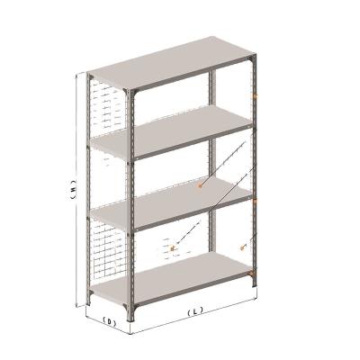 China Boltless Corrosion Protection Racks Garage Warehouse Storage Medium Duty Laminate Stacking Rack for sale