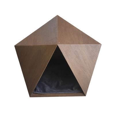 China Breathable Spacious And Comfortable Pet Supplies Bed Polygonal Wooden Cat House Pet Bed for sale