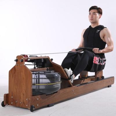 China Free Standing Rowing Machine Wooden Water Equipment Fitness Gym Installation Classic Rowing Machine For Home for sale