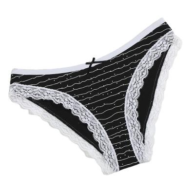 China Breathable Lace Women Underwear With Thong Bow Girls Panties Young Girls Underwear Lovely for sale