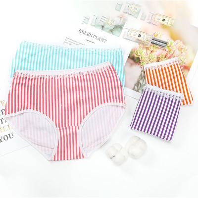 China Antibacterial Underwear Set Womenwomen Boxer Briefs Tightstoadore Women's Stripe Panties Slip Silk Satin Unbamboo Period Panties for sale