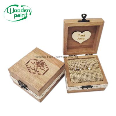 China Wholesale high quality luxury fashion Shabili wooden custom logo eco-friendly handcrafted wooden jewelry packaging boxes for earring for sale