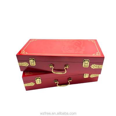 China Recyclable Custom Made High Quality Malaysia Mahjong Wooden Chip Case Poker Jetton Malaysia Mahjong Storage Box for sale