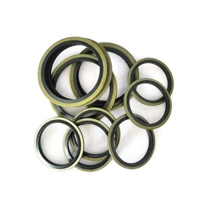 China 8/10mm Combined Fit M8 M10 Oil Drain Plug Gasket Metal Gasket Rubber Compound Gasket Sealing Bonded Ring for sale