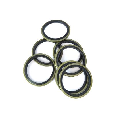 China Hot Selling Metal Rubber Compound Sealing Joint Hot Sale Combined Hydraulic Copper Bonded Gaskets Made in Hebei Xingtai for sale