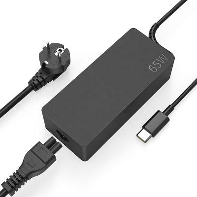 China LAPTOP EU USB C Laptop Charger 65W 20V 3.25A For Lenovo Thinkpad Yoga Chromebook XPS 13 Type-C CE Fast Charger DC Power Adapter A1749 for sale