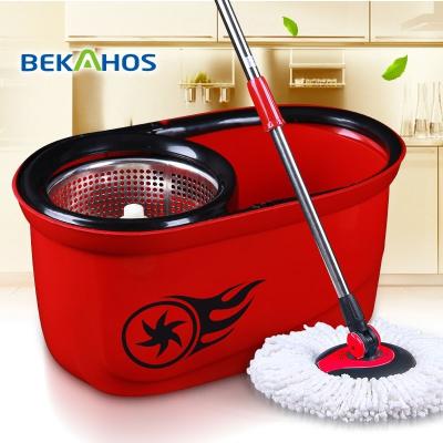 China Durable OEM M11 Broom & Bucket Set Floor Cleaner Spinning Mop Set For Dry And Wet Cleaning. for sale