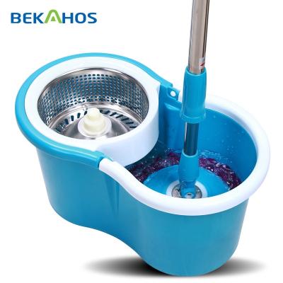 China Bekahos New Product Sustainable Easy Life 360 ​​Spinning Magic Broom Mini Bucket Mop Blue Best Selling Products for sale