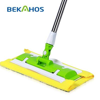 China Bekahos Sustainable 2015 New 360 Spin Sweeper 2 Easy Refills And Industrial Microfiber Flat Mop Large Flat Mop for sale