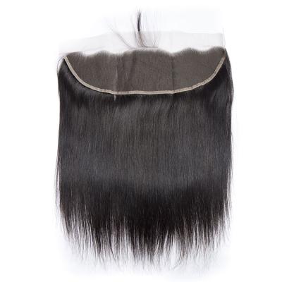 China Virgin Hair Natural Color Swiss Lace Cuticle Aligned Brazilian Hair Silky Straight Frontal Human Hair 10A 13*4 Wave Lace Headband Wig