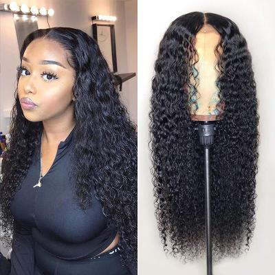 China Virgin Human Hair Wigs Natural Water Wave Wigs 40 Inch Hair Full Lace Frontal Wig For Black Women for sale