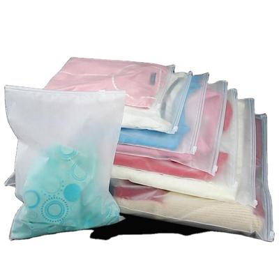 China Moisture Proof LDPE Plastic PE Slider Zipper Bag With White Printing For Food Storage for sale