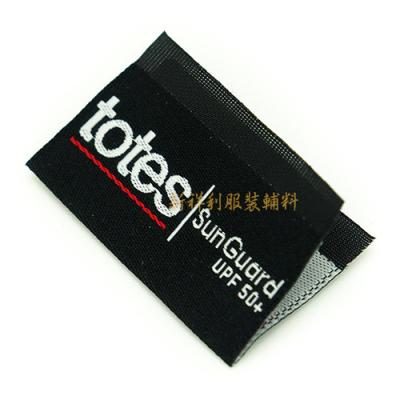 China Centerfold Custom Woven Tags For Clothing , Woven Brand Labels Low Minimum for sale